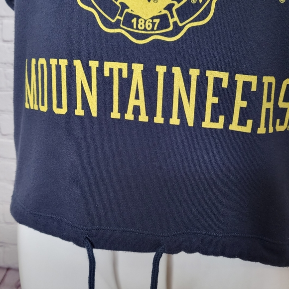 WVU West Virginia University Mountaineers College Terry Cloth Shirt Size M - Picture 3 of 7